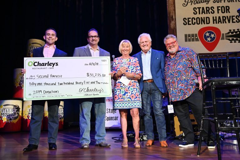 O’Charley’s Donations to Second Harvest Food Bank Exceeds $600,000