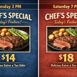 Dynamic menu pricing