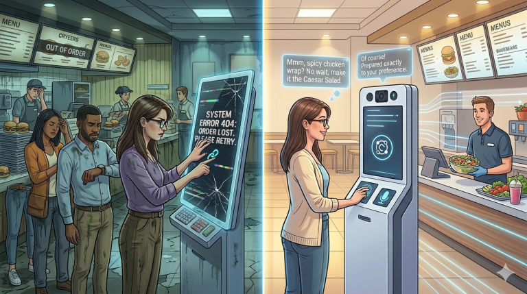 Facial Recognition & Voice-Activated Kiosks: The Next Frontier of Frictionless QSR